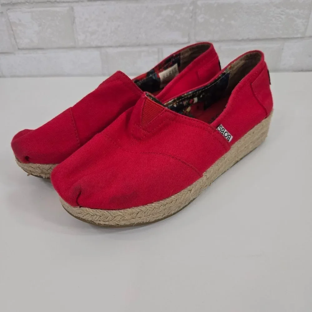 BOBS memory foam red wedges